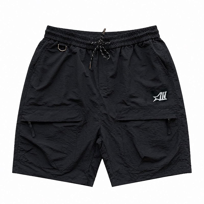 パンツ anytee Modify Super Black Cargo Shorts SHORTS CARGO NEW LIFE TECHWEAR BLACK - NEW LIFE BRANDS