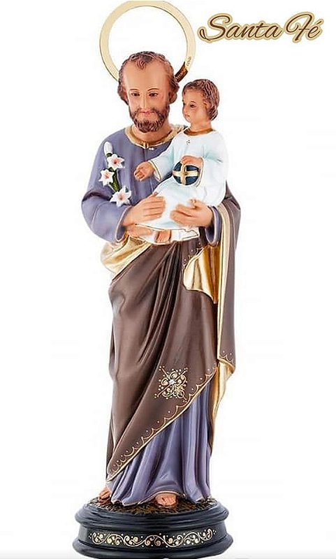 Imagem de São José de resina 30 cm - Santa Fé presentes religiosos