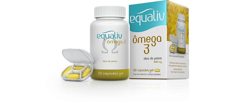 Omega 3 Equaliv Óleo de Peixe 1000mg 120 cáps gel - Fármaco Pharma I Saúde  e cuidado para toda a família
