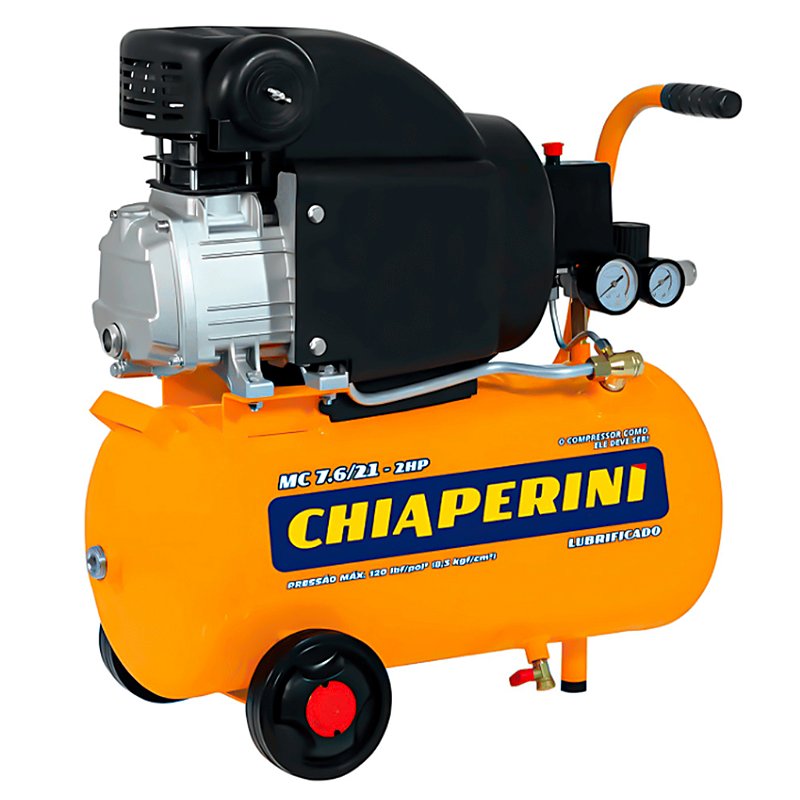 Motocompressor de Ar 21 litros 2HP – Chiaperini MC 7.6/21