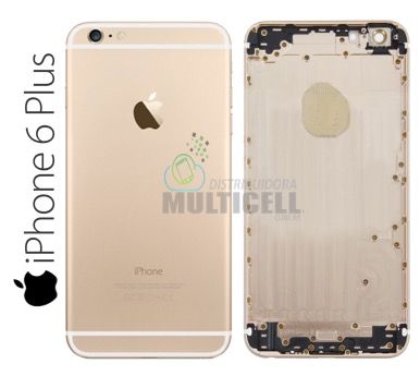 CARCAÇA CHASSI TAMPA TRASEIRA APPLE A1549 IPHONE 6 PLUS 5.5'' DOURADA GOLD  1ªLINHA AAA - Distribuidora Multicell a mais completa em peças,componentes  e acessórios para celular e tablet