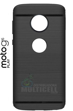 CAPA CASE TPU DE SILICONE MOTOROLA XT1922 MOTO G6 PLAY PRETA ESCOVADA -  Distribuidora Multicell a mais completa em peças,componentes e acessórios  para celular e tablet
