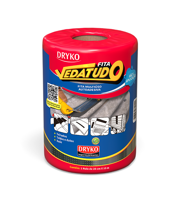 デコタイ Manta asfáltica adesiva aluminizada 20 cm x 10 m para vedação