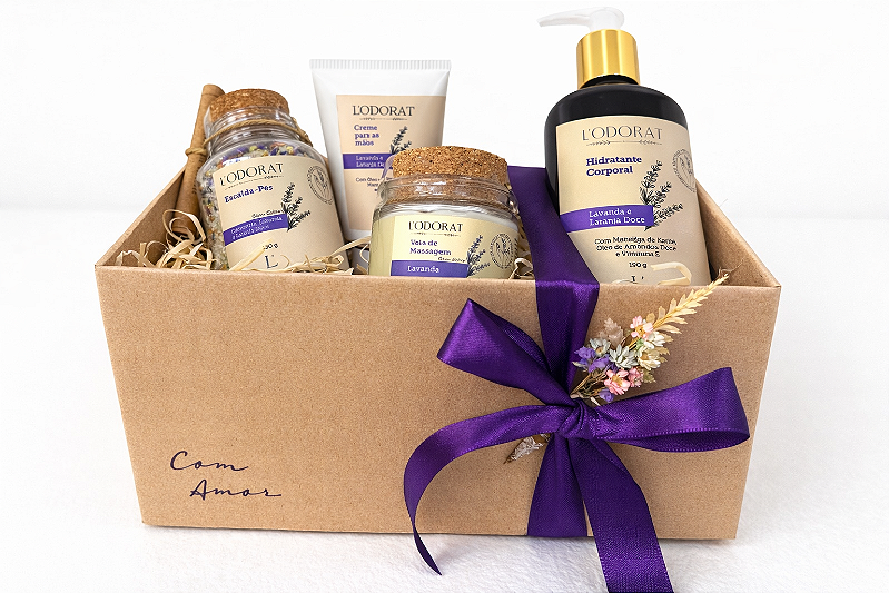 Kit Acalmar Lavanda e Laranja | Autocuidado & Relaxamento – L