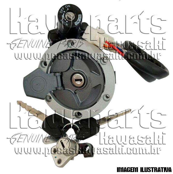 KIT IGNIÇÃO TAMPA DO TANQUE MIOLO E CHAVE KAWASAKI NINJA 250R