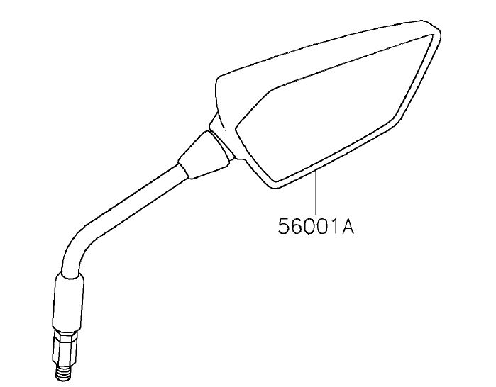 ESPELHO RETROVISOR DIREITO VERSYS 1000 / Z300 - 56001-0242 - Kawaparts