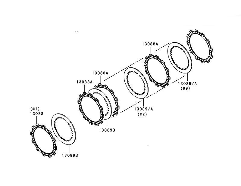 KIT DISCOS EMBREAGEM (DISCOS FRICÇÃO E SEPARADORES) KAWASAKI NINJA