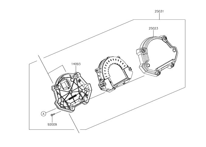 CONJUNTO INSTRUMENTO PAINEL Z650 - 25031-0715 - Kawaparts