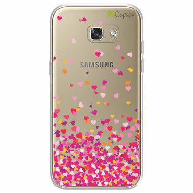 Capa para Galaxy A7 2017 - Corações Rosa - 99capas - Capinhas e cases  personalizadas para celular
