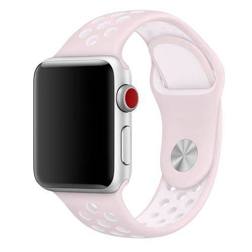 Pulseira esportiva para Apple Watch - rosa claro com branco - 99Capas -  99capas - Capinhas e cases personalizadas para celular