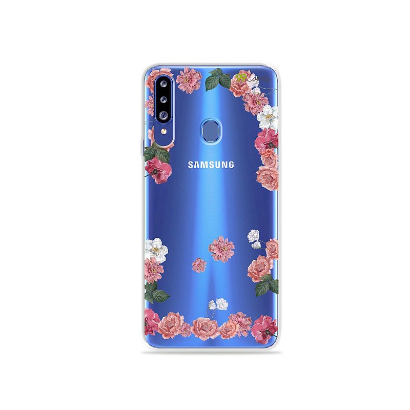 Capa para Galaxy A20s Pink Roses 99capas Capinhas e cases personalizadas para celular Capa para Galaxy A20s Pink Roses 99capas Capinhas e cases personalizadas para celular