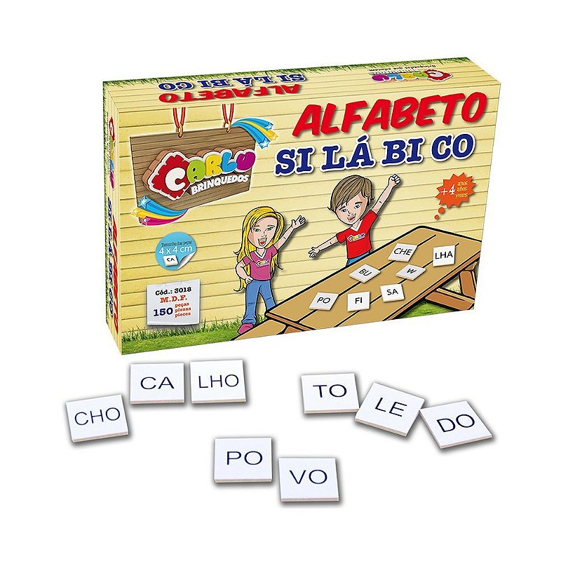 Alfabeto Silábica Jogo Educativo Para Alfabetização Em Mdf 360 Peças