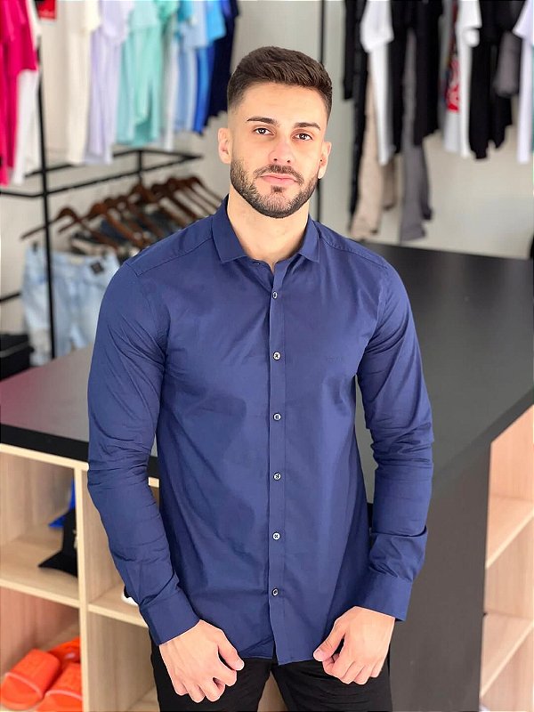 Camisa Social Azul Marinho New Slim - John John - Imperium Store | Loja de  roupas multimarcas masculina