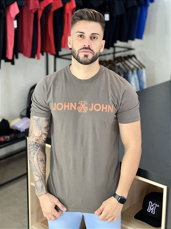 Camiseta John John Logo Metal Preta - Compre Agora