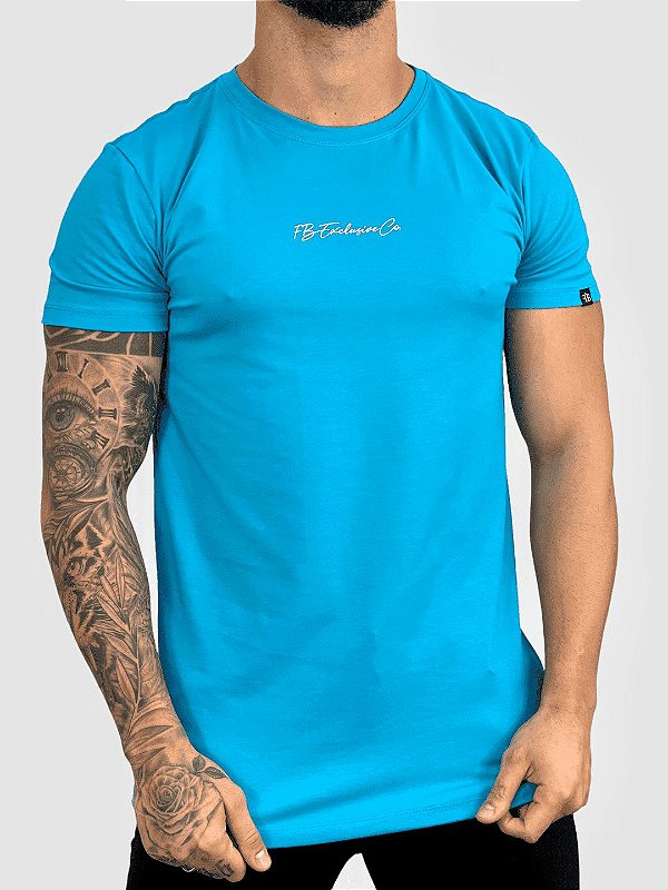 Camiseta Longline Azul Claro Basic Premium - Fb Clothing - Imperium Store |  Loja de roupas multimarcas masculina