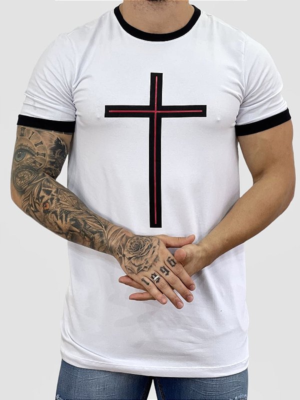 Camiseta Longline Branca Caveira Preta - John Verdazzi - Imperium Store