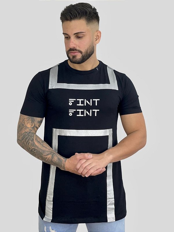 Camiseta Longline Preta 4 Linhas - Fint - Imperium Store | Loja de roupas  multimarcas masculina