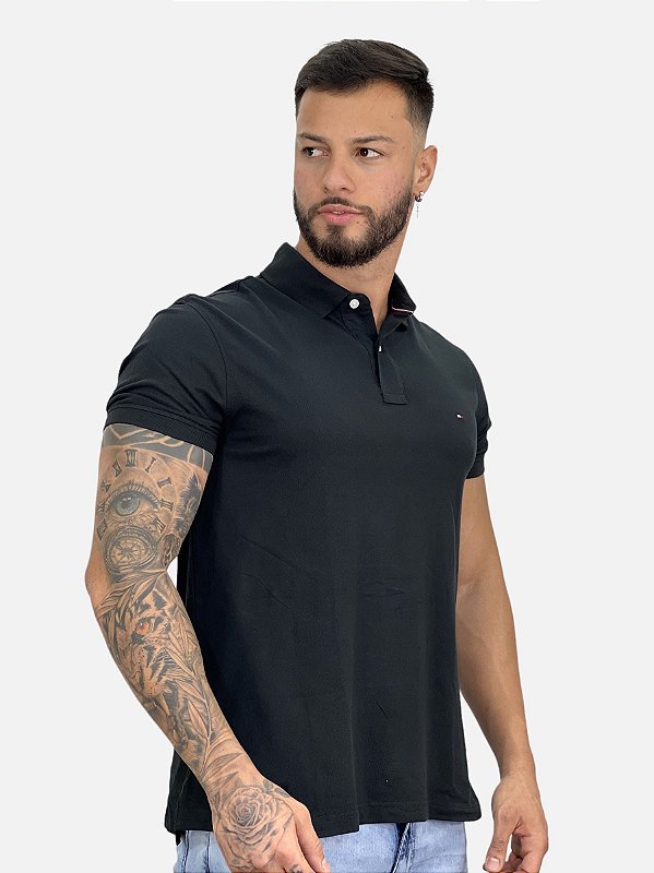 Camiseta Polo Preta Essencial - Tommy Hilfiger - Imperium Store | Loja de  roupas multimarcas masculina