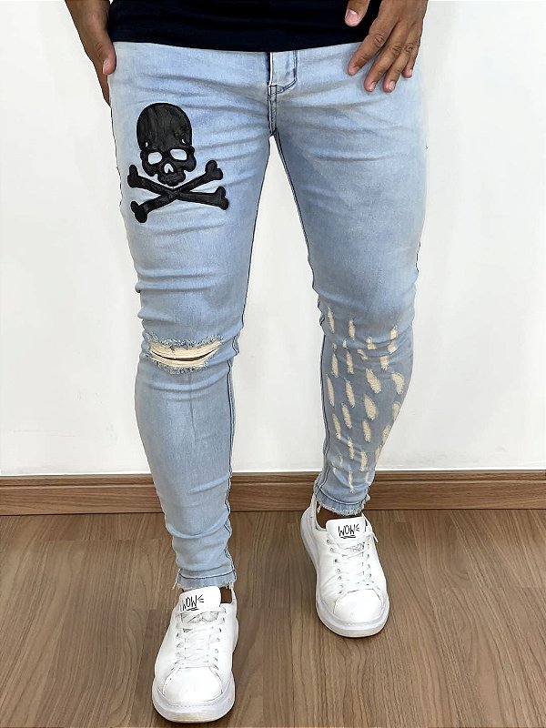 Calça Jeans Masculina Super Skinny Clara Caveira Courino Jay - Imperium  Store | Loja de roupas multimarcas masculina