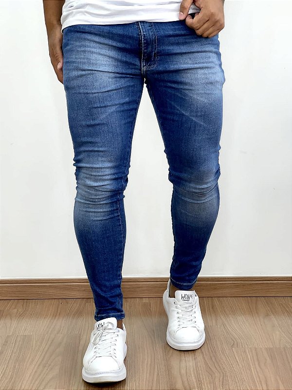 Bermuda Jeans Masculina Escura Básica Rasgo Leve % - Imperium