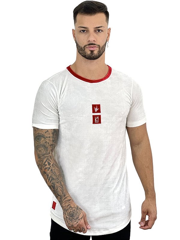 Camiseta John John Logo Veludo Preta - Compre Agora