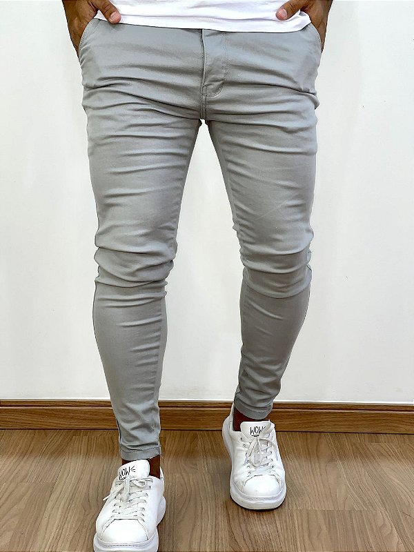 Calça Alfaiataria Masculina Super Skinny Cinza Claro Exclusiva - Imperium  Store | Loja de roupas multimarcas masculina