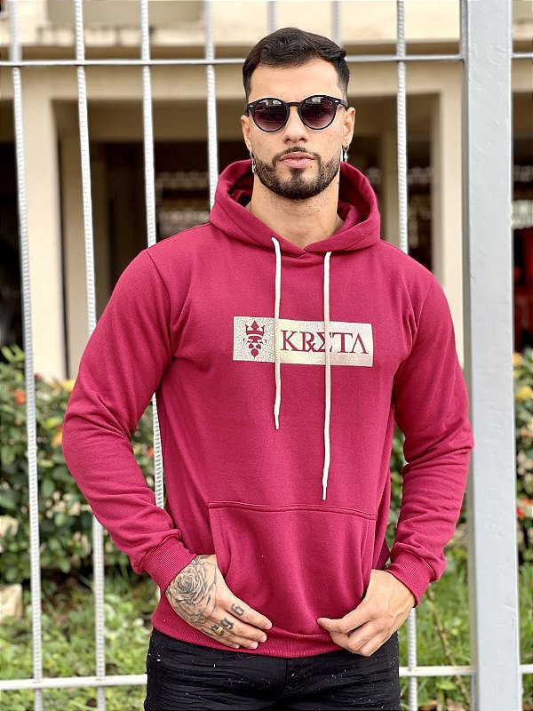 Moletom rosa masculino sem capuz cheap