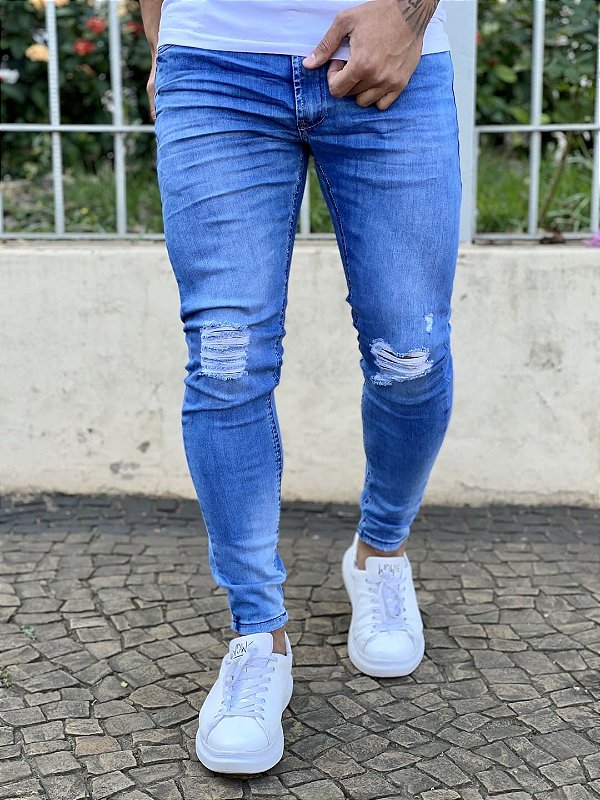 Calça Jeans super skinny Brooklyn - Moda Masculina