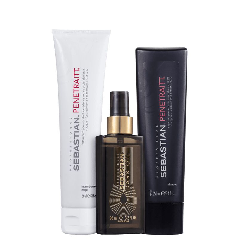 SEBASTIAN Kit Dark Oil Shampoo 250ml + Mask 150ml + Conditioner 250ml + Oil  95ml