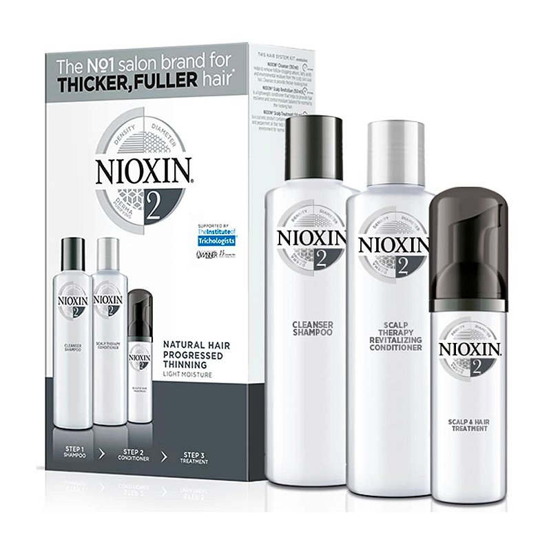 Nioxin System 1 Vs 2 Nioxin System 2 Kit de Tratamento - Pequeno (3 Produtos) - VB Beauty