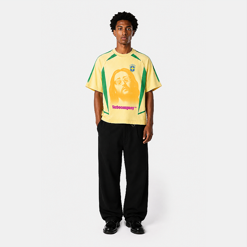 God Loves Brasil T-shirt - Butter Cream
