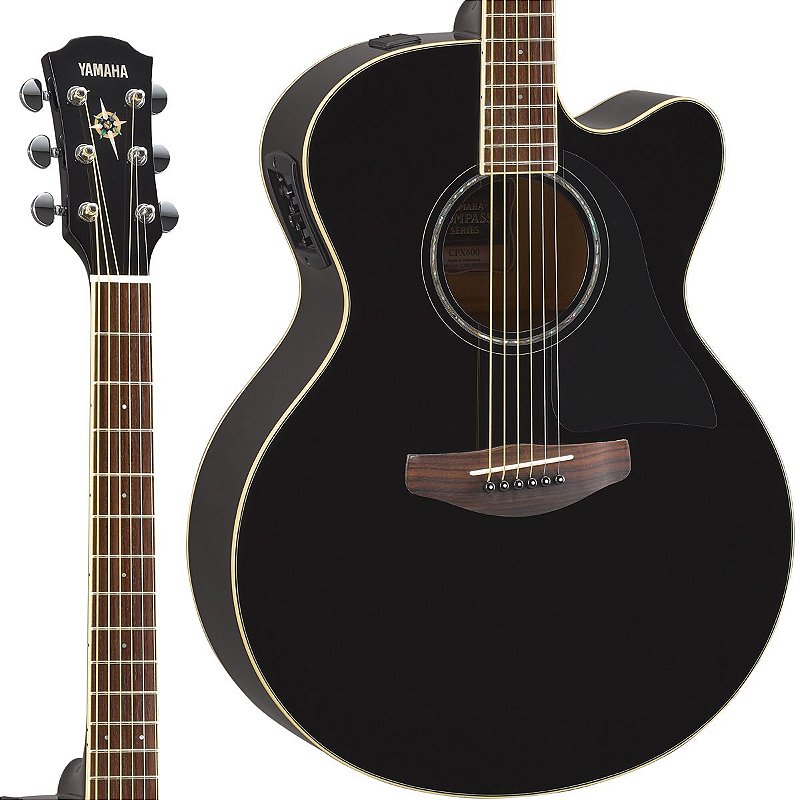 Violao Yamaha CPX600 BL Jumbo Eletrico Preto Click Music