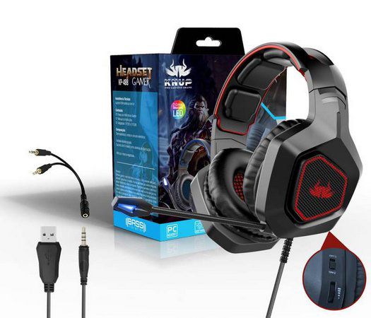 Headset Gamer 7.1 Fone De Ouvido Ps4 Xbox One Pc Celular e Smartphone Entrada  P2 - Stecker Shop