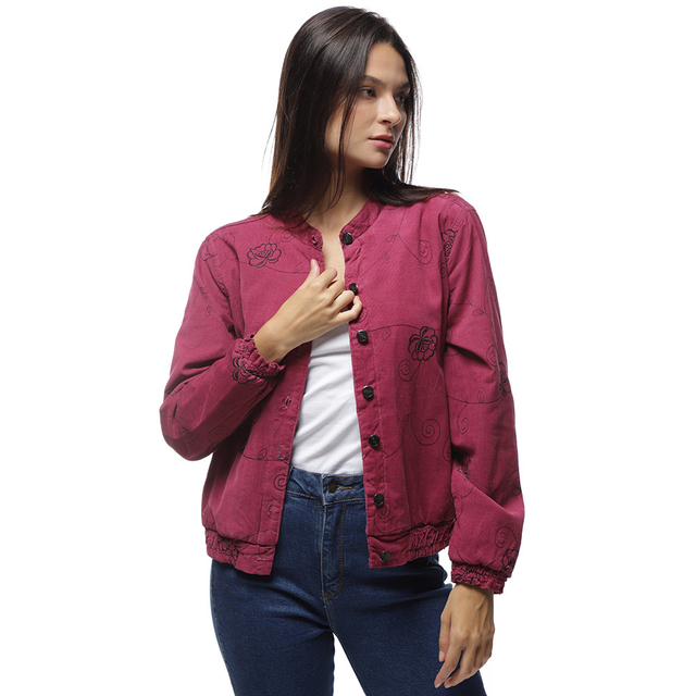 Jaqueta Wrangler Fem Veludo Roxa WF7044 Zona Country Moda