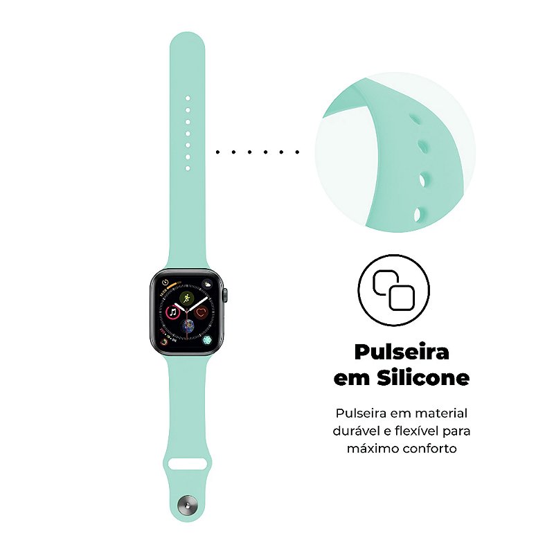 Pulseira para Apple Watch 42 / 44 / 45 / 49 MM - Ultra Fit - Verde Claro - Gshield - foto 2