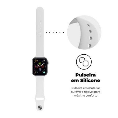 Pulseira para Apple Watch 38 / 40 / 41MM Ultra Fit - Branco - Gshield - foto 2