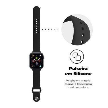 Pulseira para Apple Watch 38 / 40 / 41MM Ultra Fit - Preta - Gshield - foto 2