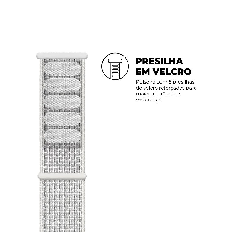 Pulseira para Apple Watch 42 / 44 / 45MM Ballistic - Branco - Gshield