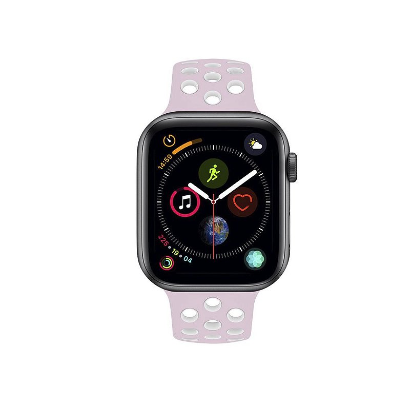Pulseira para Apple Watch 38 / 40 / 41MM - Armor Running - Rosa e Branco - Gshield