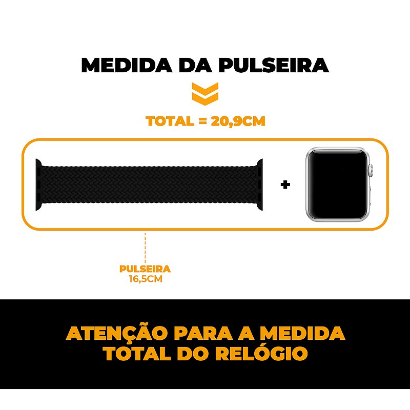 Pulseira para Apple Watch 42 / 44 / 45 / 49MM Armor Loop - Preta - Gshield