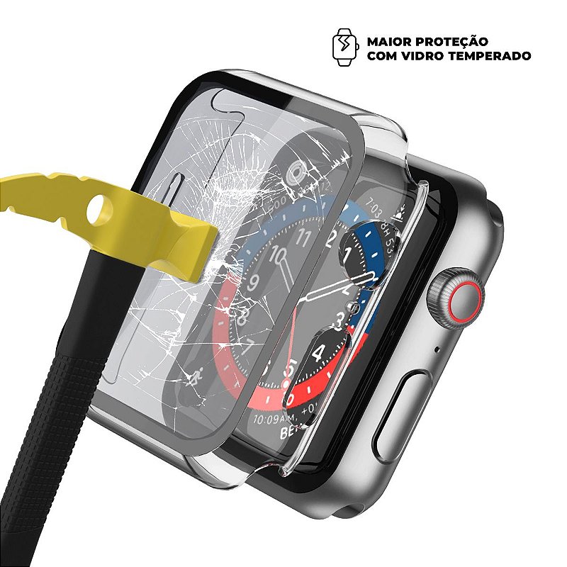 Case para Apple Watch 42MM (Series 1/2/3) - Armor - acompanha película integrada na case - Transparente - Gshield