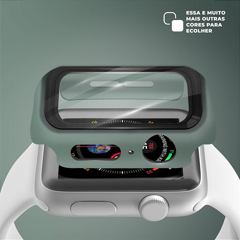 Case para Apple Watch 38MM (Series 1/2/3) - Armor - acompanha película integrada na case - Verde - Gshield - foto 4