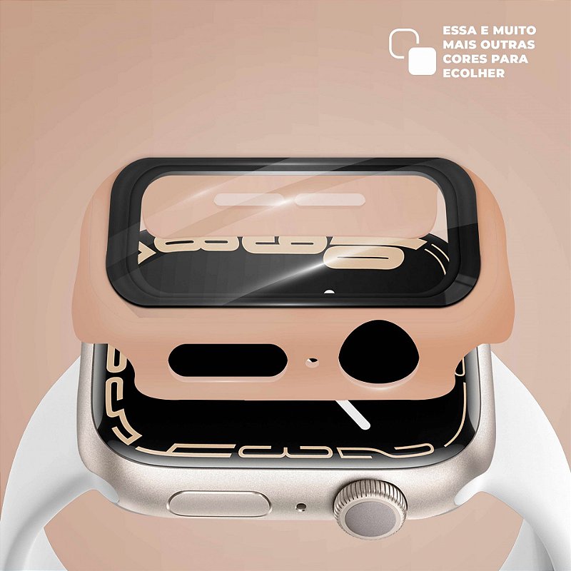 Case para Apple Watch 45MM (Series 7 e 8) - Armor - acompanha película integrada na case - Rosa - Gshield - foto 3