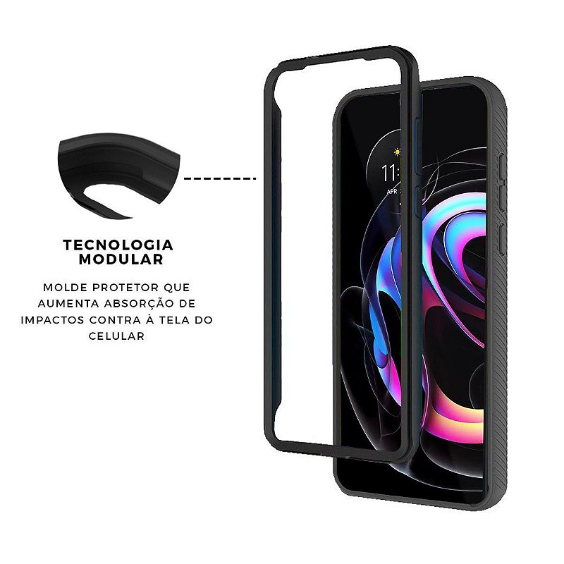 Capa para Motorola Moto Edge 20 Pro - Stronger Preta - Gshield