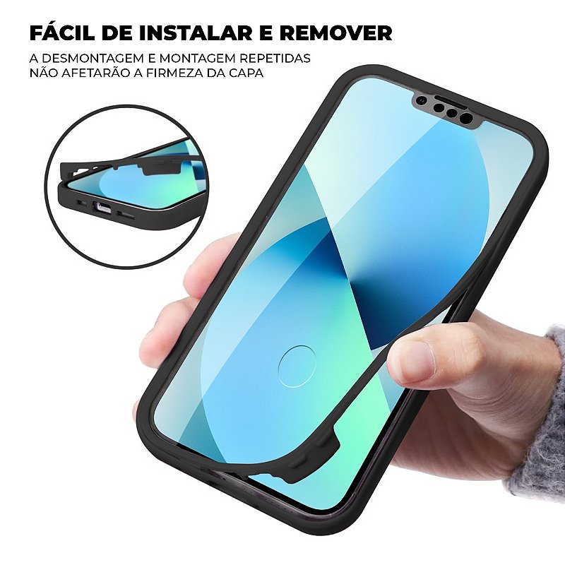 Capa 360 para iPhone 11 Pro Max - Preta - Frente e Verso - Gshield