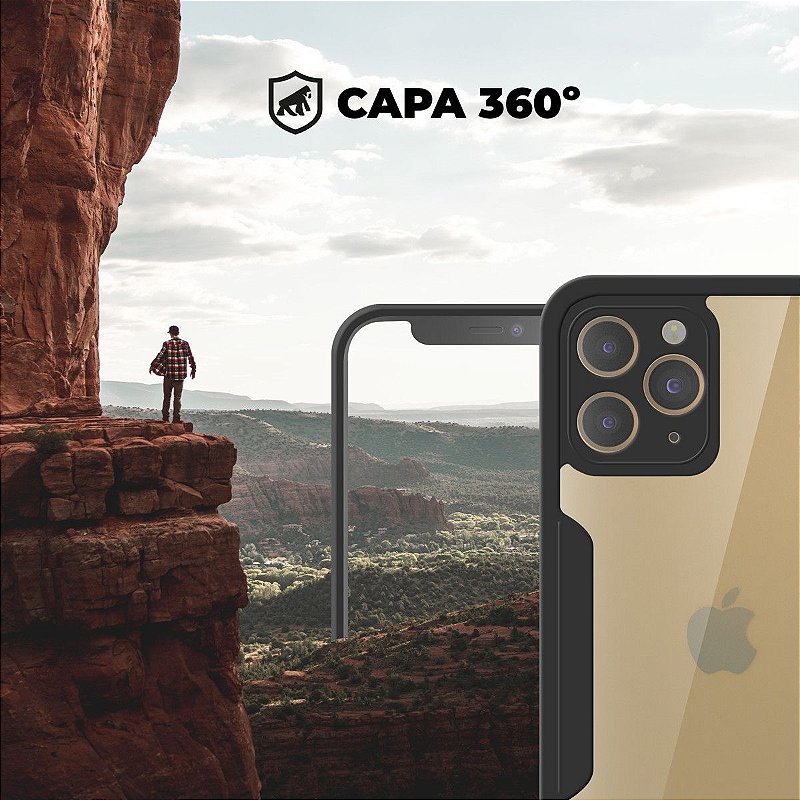Capa 360 para iPhone 12 Pro Max - Preta - Frente e Verso - Gshield - foto 10