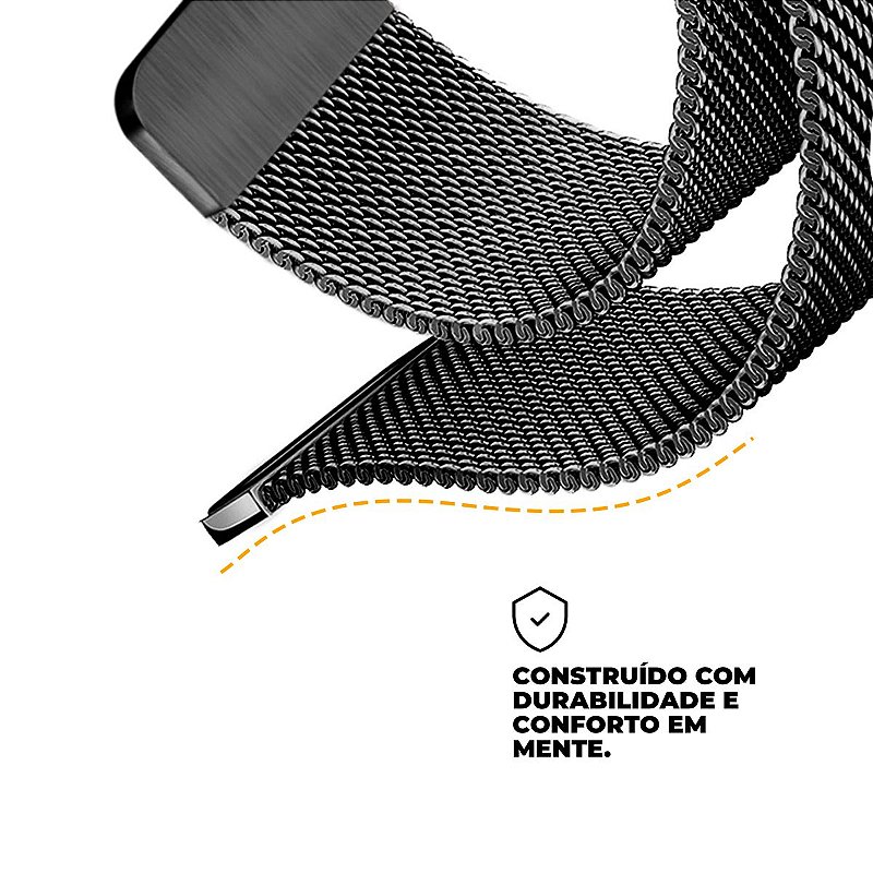 Pulseira de Milanese para Apple Watch 38 / 40 / 41MM Preta - Gshield - foto 3