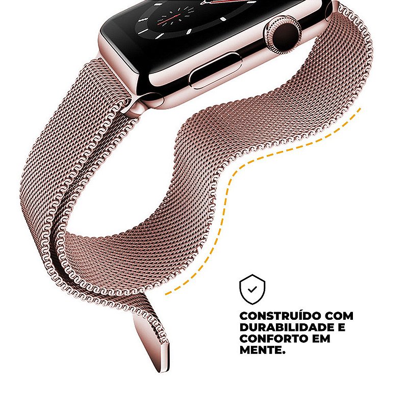 Pulseira de Milanese para Apple Watch 42 / 44 / 45MM Rosa - Gshield