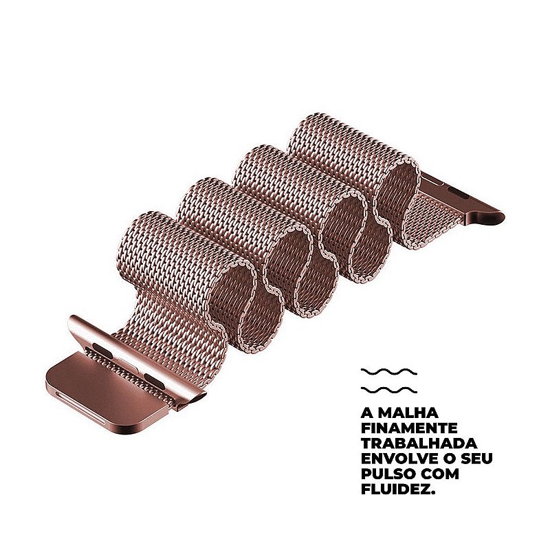 Pulseira de Milanese para Apple Watch 42 / 44 / 45MM Rosa - Gshield