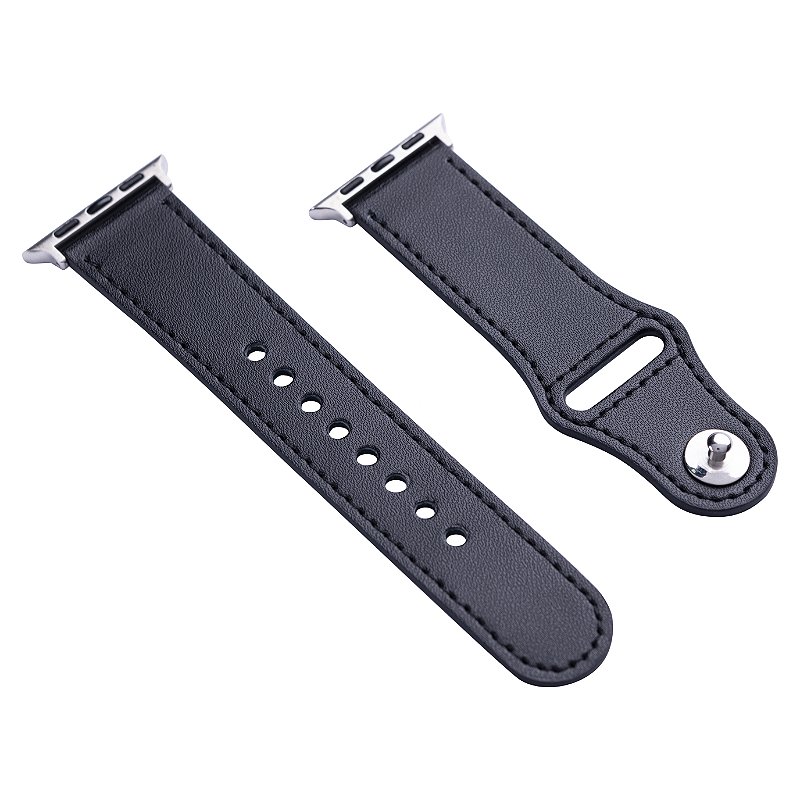 Pulseira de Couro para Apple Watch 38 / 40 / 41MM - Preta - Gshield